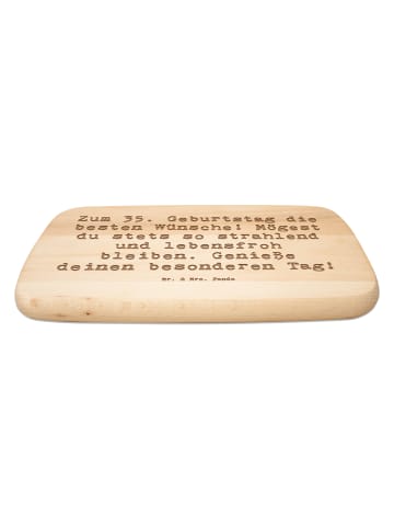 Mr. & Mrs. Panda Schneidebrett Holz Spruch 35. Geburtstag Glückw... in Transparent