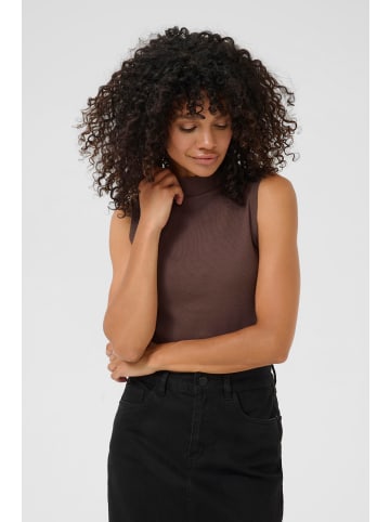 Kaffe Ärmellose Bluse KAcarla Slim fit in Chocolate Brown