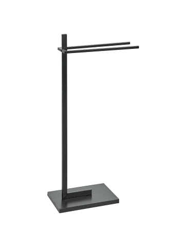 Beliani Handtuchständer SELVA in Schwarz - (W) 45 x (H) 86 x (L) 20 cm
