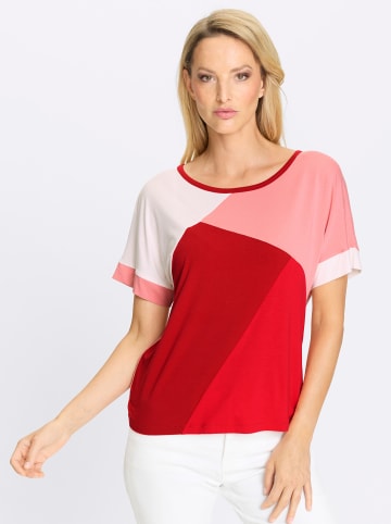 Heine Shirt in rot-pink-gemustert