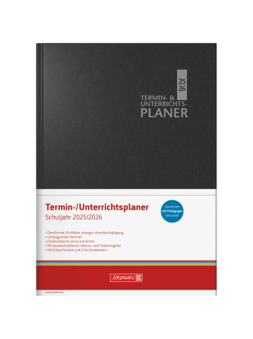 BRUNNEN Lehrerkalender 1 Woche/2 Seiten 2025/2026 ca. A5 17x24cm Baladek ...