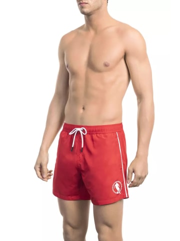 Bikkembergs Rot Schwarz Polyester Herren Badeanzug