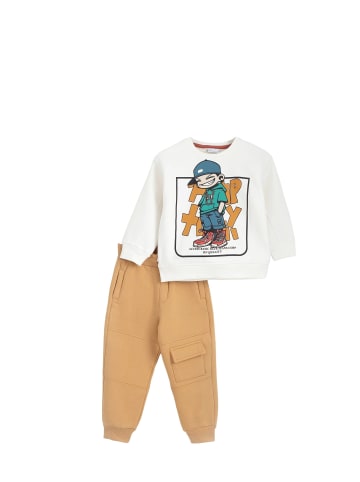 SOLANG Freizeitanzug in Weiss Braun