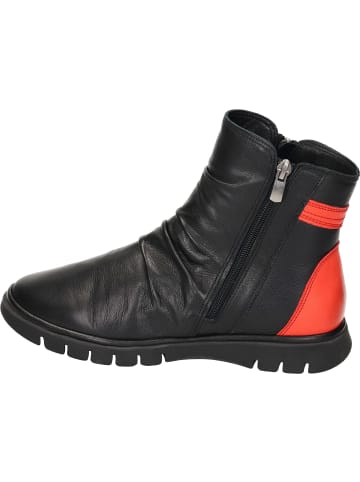 manitu Freizeit Stiefeletten in schwarz/rot