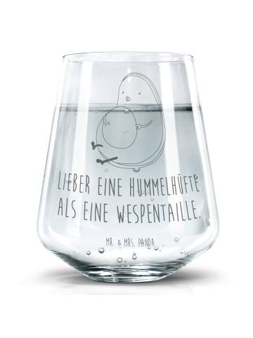 Mr. & Mrs. Panda Trinkglas Avocado Pfeifen mit Spruch in Transparent