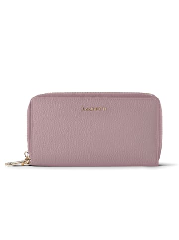 Lazarotti Bologna Leather XL Double Zip-Around Geldbörse RFID Leder 20 cm rose