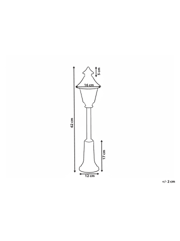 Beliani LED Deko ALFTANES in Gold - (W) 16 x (H) 62 x (L) 16 cm