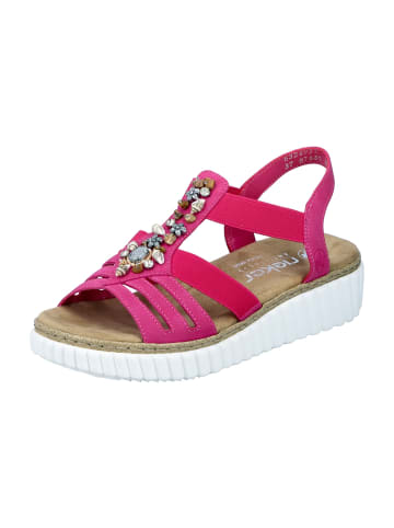 rieker Komfort Sandalen in Pink
