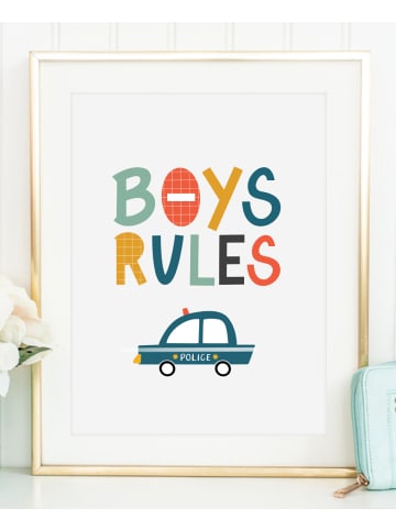 Tales by Jen Poster / Kunstdruck "Boys rules" I Ohne Rahmen