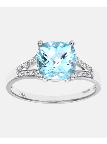 Diamant L'éternel Ring aus 375 Weißgold mit Diamant mit Topas