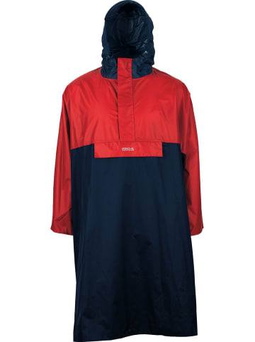 PRO-X elements Regenponcho "DAVOS" Regular Fit in Marine/Rot