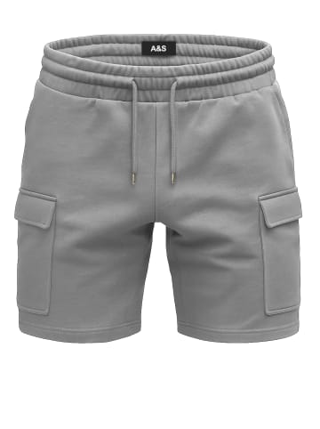 EGOMAXX Cargoshorts mit elastischem Bund und Tunnelzug in Hellgrau