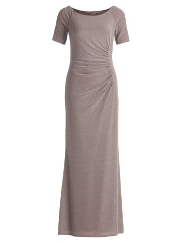 Vera Mont Abendkleid im Glitzer-Look in Taupe/Silver