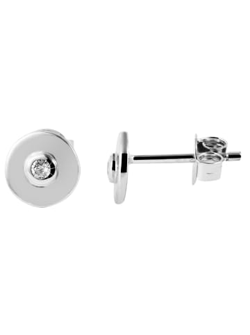 Damen Ohrringe – Ohrstecker aus 925 Silber mit Zirkonia in silber