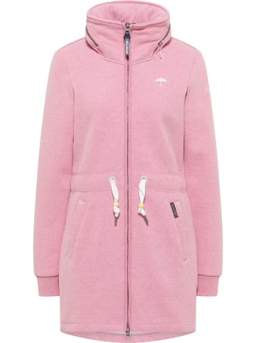 Schmuddelwedda Lange Sweatjacke in Rotpink Melange