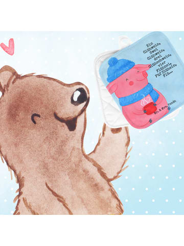 Mr. & Mrs. Panda Topfuntersetzer Schweinchen Glühwein Design mit... in Weiß