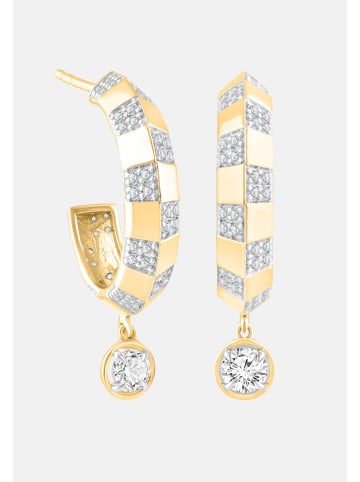 Ethische Diamanten Ohrringe aus 375 Gelbgold mit Lab Grown Diamant