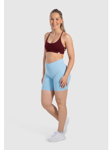 SMILODOX Short Leggings Arleta Scrunch in Hellblau