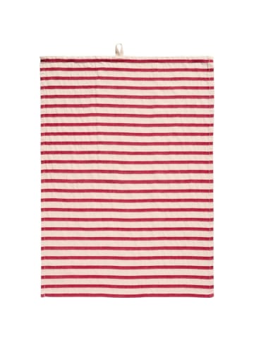 IB Laursen Geschirrtuch mit Querstreifen in rot