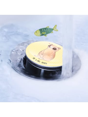 Mr. & Mrs. Panda abfluss stöpsel Plumplori Glücklich ohne Spruch in Gelb Pastell