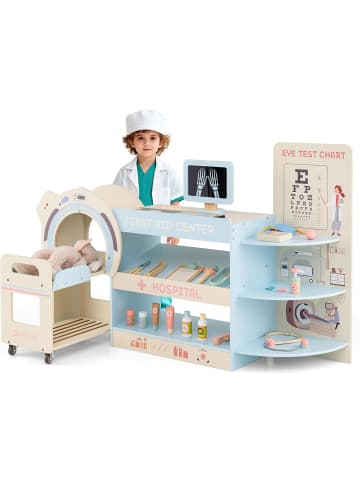 COSTWAY Spielset Krankenhaus Rollenspiel ab 3 Jahren in Blau
