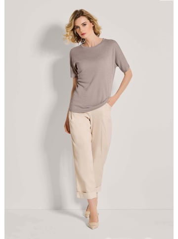 MADELEINE Glamouröses Stretch-Oberteil in cappuccino