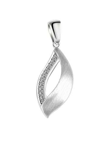 Adeliás Damen Anhänger Tropfen aus 925 Silber mit Zirkonia in silber