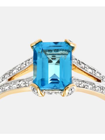 Diamant L'éternel Ring aus 375 Gelbgold mit Diamant mit Topas