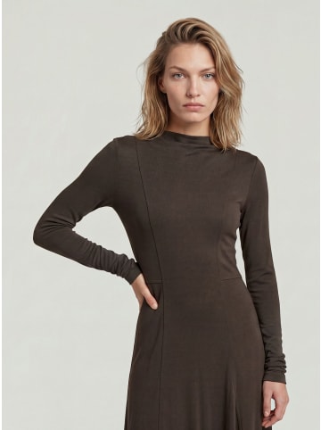G-Star Raw Drapiertes Jerseykleid ganache