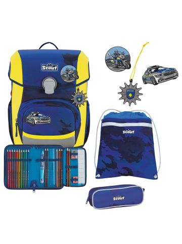 Scout Neo DIN - Schulranzen Set 4tlg. in Blue Police