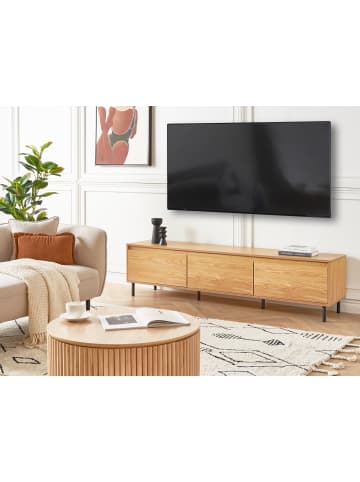 Beliani TV-Möbel NIKEA in Braun/Schwarz - (W) 180 x (H) 45 x (L) 40 cm