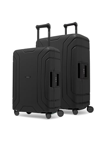Redolz Essentials 15 4-Rollen Kofferset M+L mit Dreipunktverschluss deep black