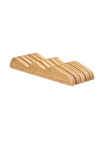 relaxdays Messerblock in Natur - (B)12 x (H)5 x (T)40 cm