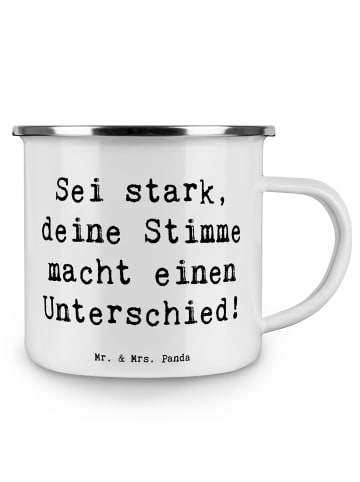 Mr. & Mrs. Panda Kaffeebecher Spruch Deine Stimme zählt mit Spruch in Weiß