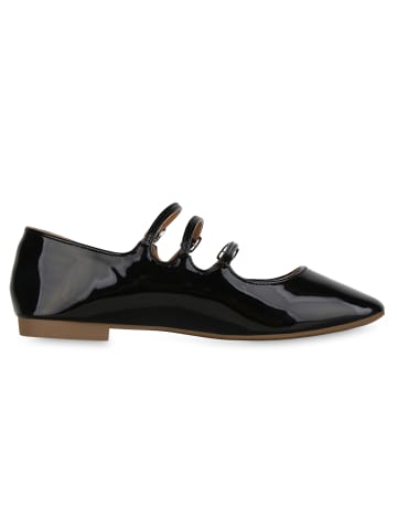 VAN HILL Riemchenballerinas Anna in Schwarz Lack