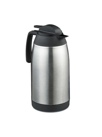 relaxdays Isolierkanne in Silber - 2,1 l