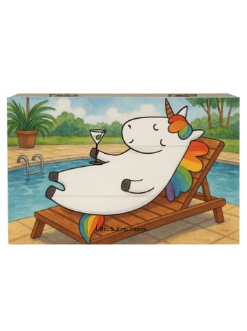 Mr. & Mrs. Panda Kiste Einhorn Blümchentail Design ohne Spruch in Weiß
