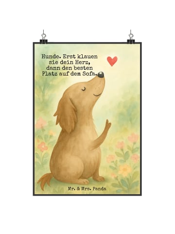 Mr. & Mrs. Panda wanddeko Hund Liebe Design mit Spruch in Weiß