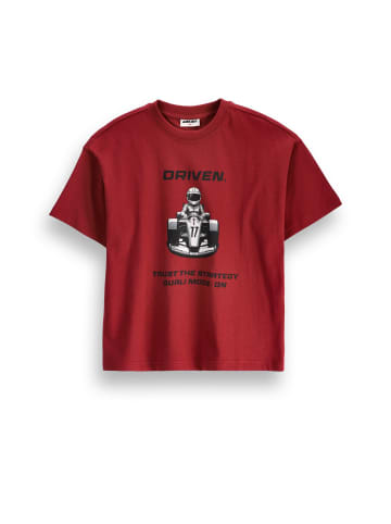 MOKIDA T-Shirt mit kurzen Ärmeln in dunkelrot