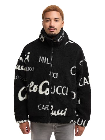 Carlo Colucci Sweatjacke DelBuono in Schwarz / Weiß
