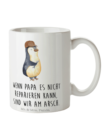 Mr. & Mrs. Panda Tasse Wenn Papa es nicht reparieren kann, sind ... in Weiß