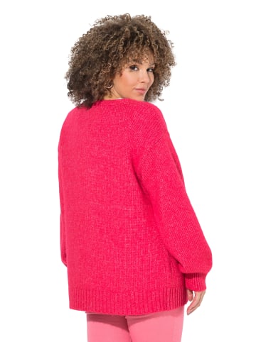 Ulla Popken Strickjacke in hibiskus-pink