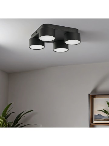 Licht-Erlebnisse Deckenlampe (B)22 x (L)22 x (H)6.5 cm in Schwarz