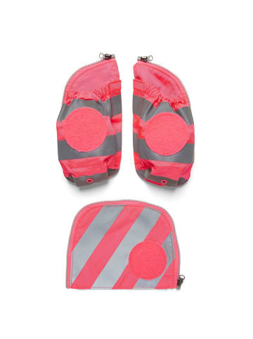 Ergobag Zubehör Fluo Seitentaschen Sicherheitsset 3tlg. mit Reflektorstreifen in pink