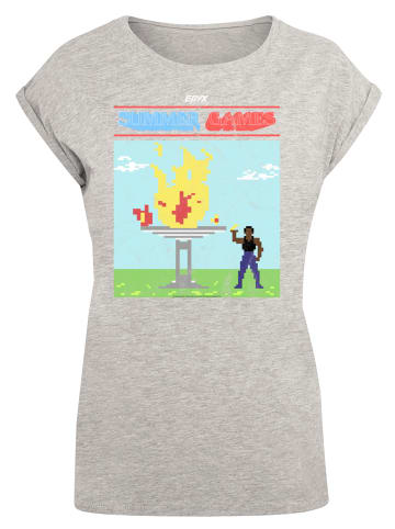 F4NT4STIC T-Shirt Retro Gaming Summer Games in grau meliert