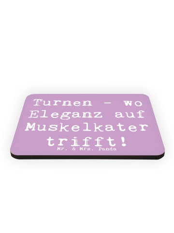 Mr. & Mrs. Panda Magnet Spruch Turnen Eleganz mit Spruch in Lavendeltraum