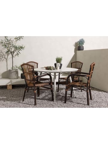 ebuy24 Gartenset Lina 5-teilig Braun 120 x 120 cm