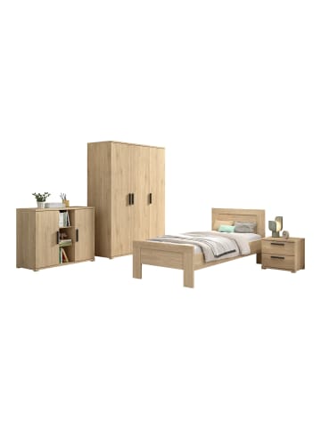 58 aufm Kessel JUGENDZIMMER Set Keelia Eiche Melamin 4tlg Möbel