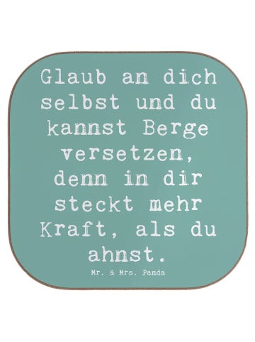 Mr. & Mrs. Panda Untersetzer Spruch Selbstvertrauen stärken mit ... in Meeresbrise