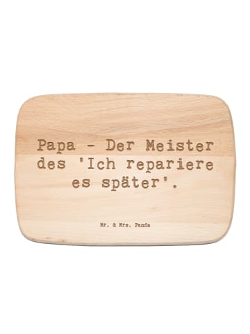 Mr. & Mrs. Panda Holz Frühstücksbrettchen Spruch Papa Meister mi... in Transparent